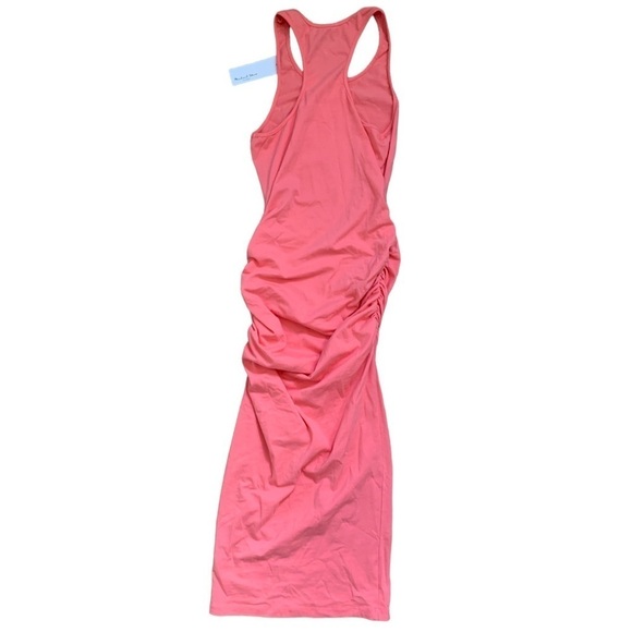 NWT Michal Stars Racerback Ruched Midi Tank Dress in Fresco - Picture 9 of 10
